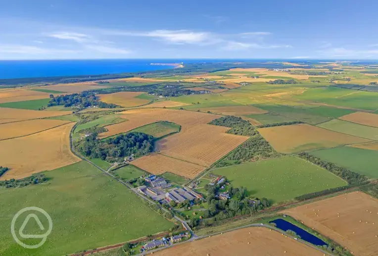 Aerial of the campsite