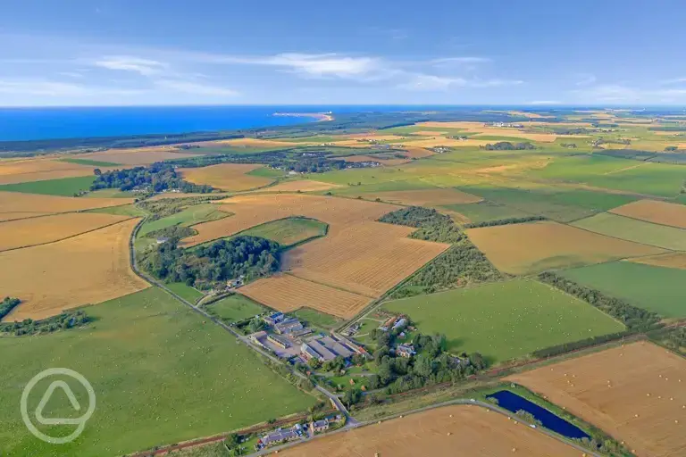 Aerial of the campsite