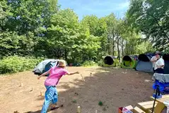 Twilight pitch with space for four large family tents