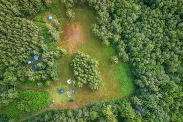 Aerial of Beech Estate Campsite