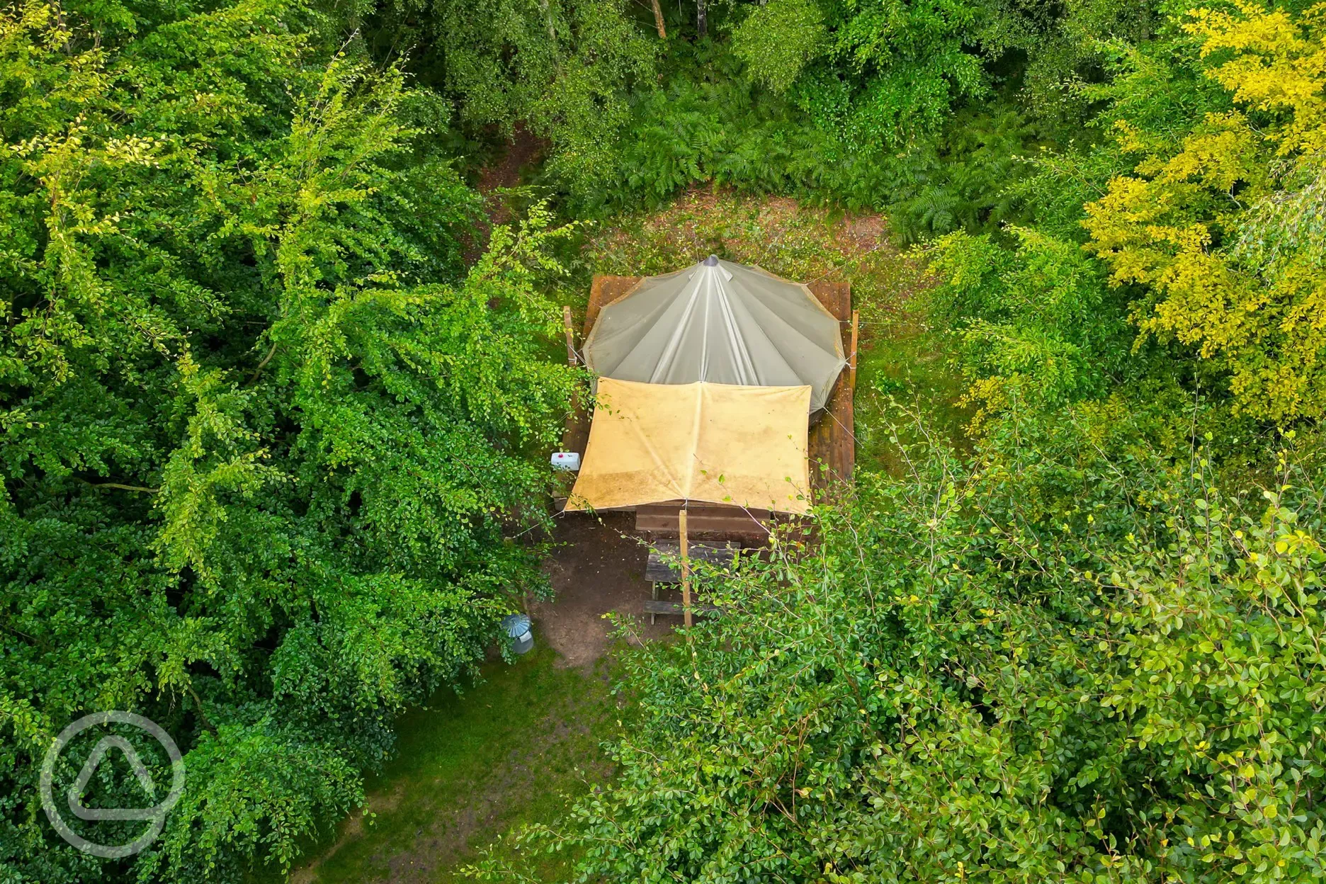 Wild glamping bell tent