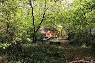 Wild glamping bell tent