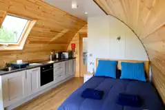 Glamping pod interior Glamping pod interior