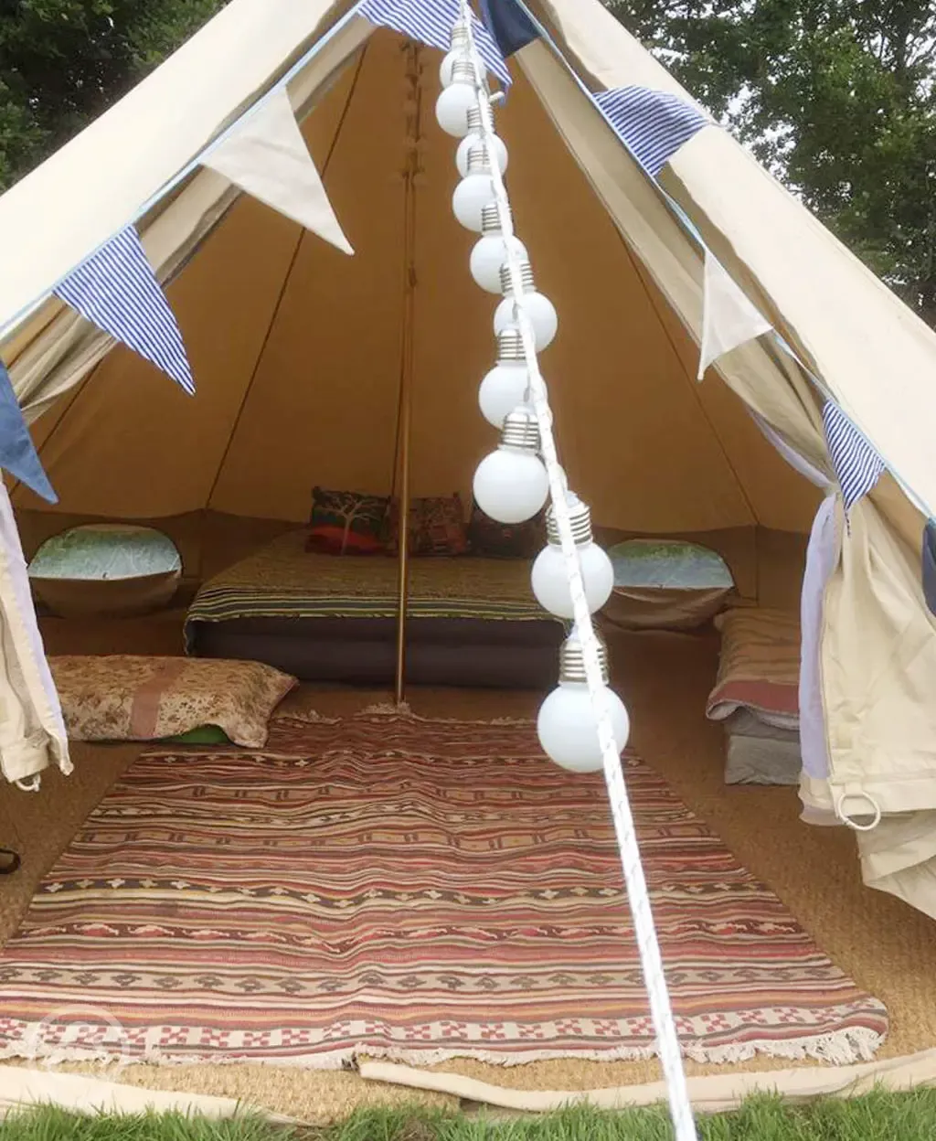 Bell tent at Five Wyches Farm Campsite