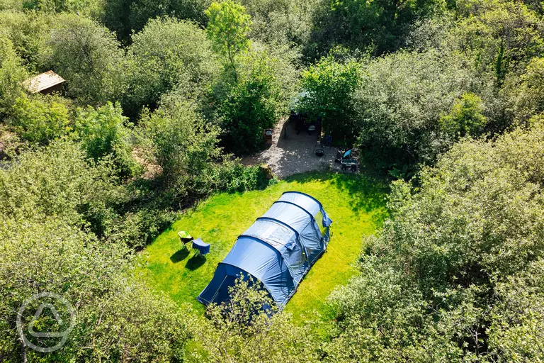 Premium secluded camping pitches at Florence Springs 