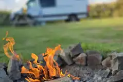 Private fire pits at Abercastle Campsite