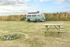 Campervan on grass pitches with awning space and optional electric