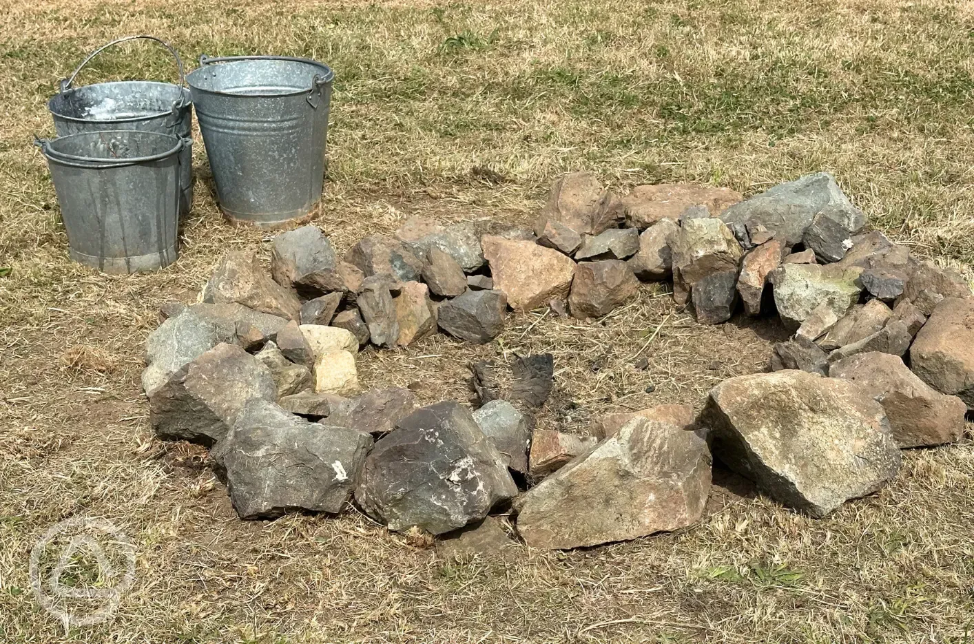 Private fire pits at Abercastle Campsite