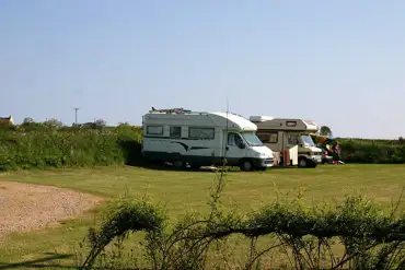 Caravan pitches at Glan-y-Mor Campsite