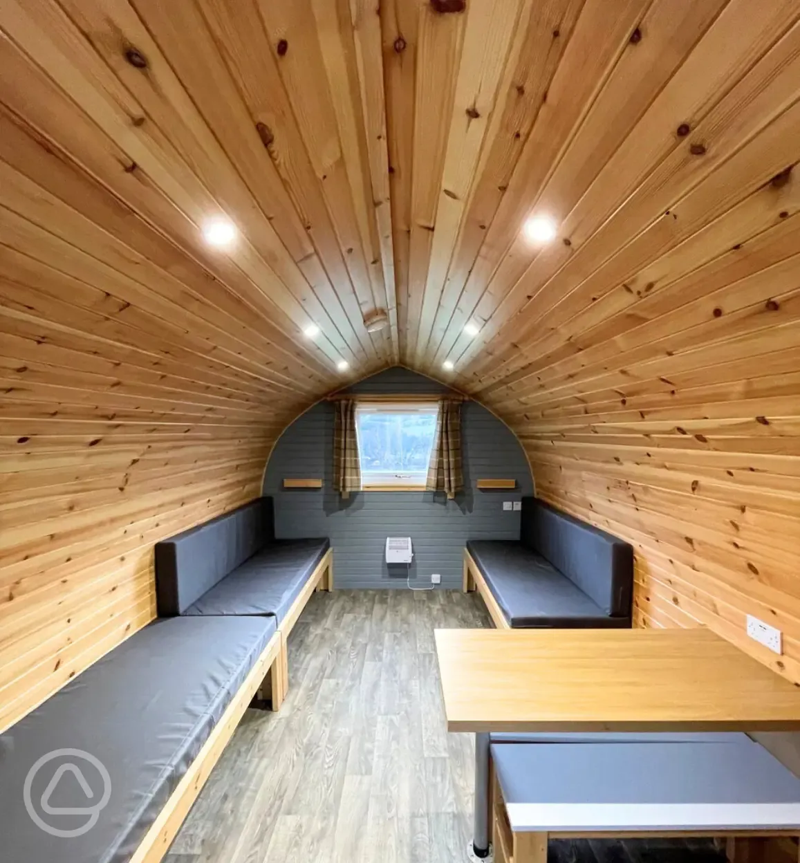 Camping pod interior