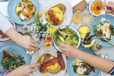 Food from the The Milk Shed cafe at Weston Caravan and Campsite