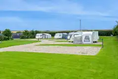 Hardstanding pitches with 16 amp electric hook ups at Graffitoe Farm