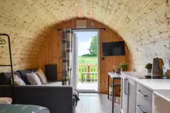 Ensuite glamping pod interior