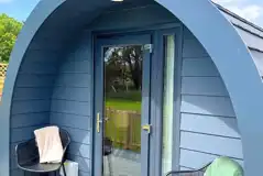 Glamping pod with lockable glass front doors Glamping pod with lockable glass front doors