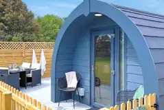 Glamping pod and private outdoor area Glamping pod and private outdoor area
