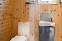 Ensuite glamping pod toilet