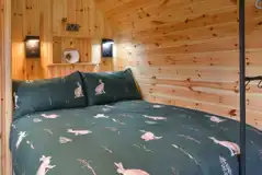 Glamping pod double bed (bedding provided) Glamping pod double bed (bedding provided)