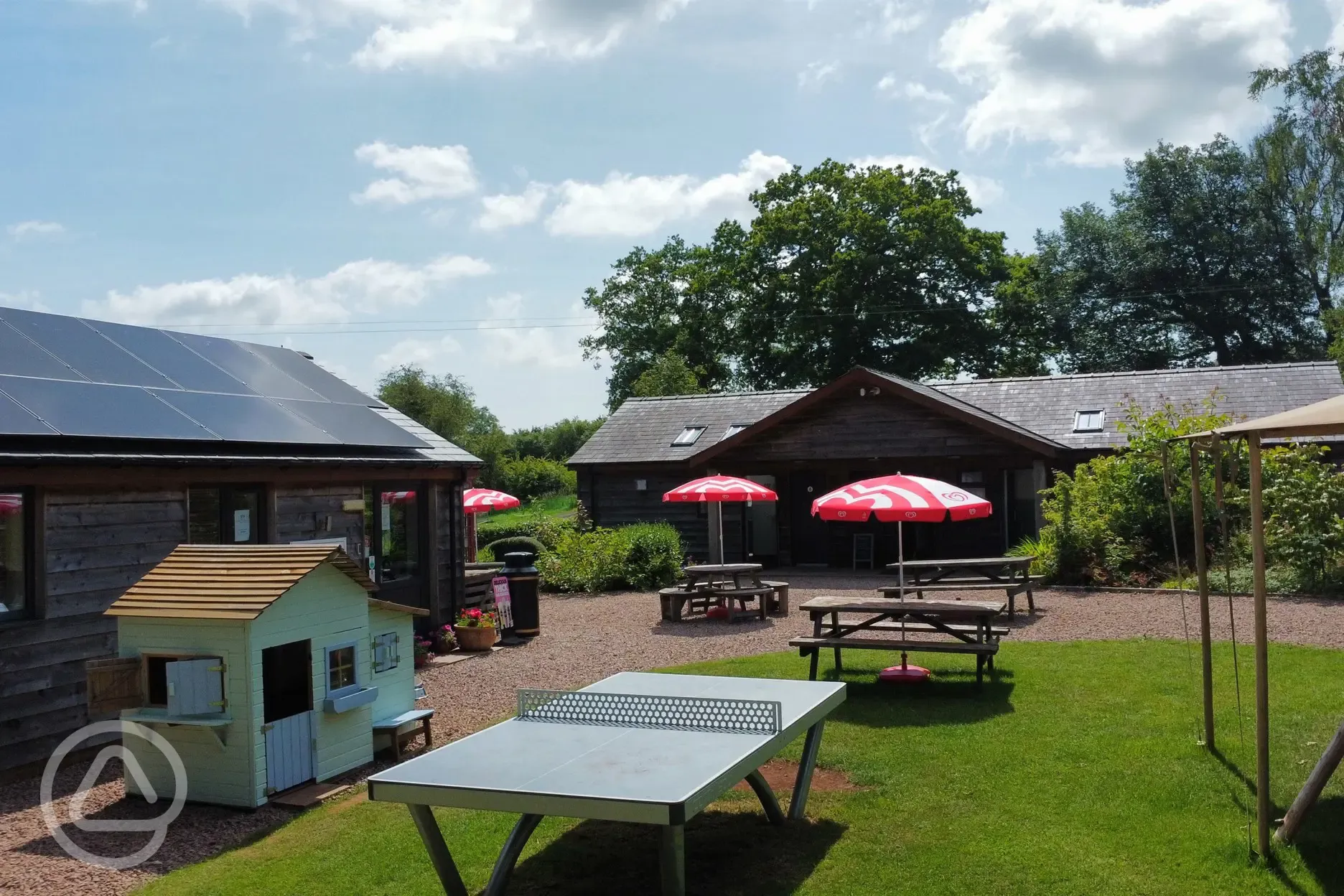 Reception and toilet area