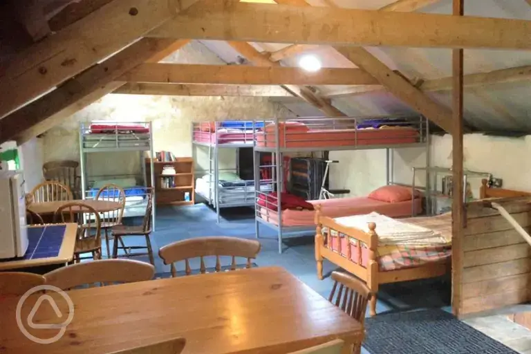 Camping barn interior