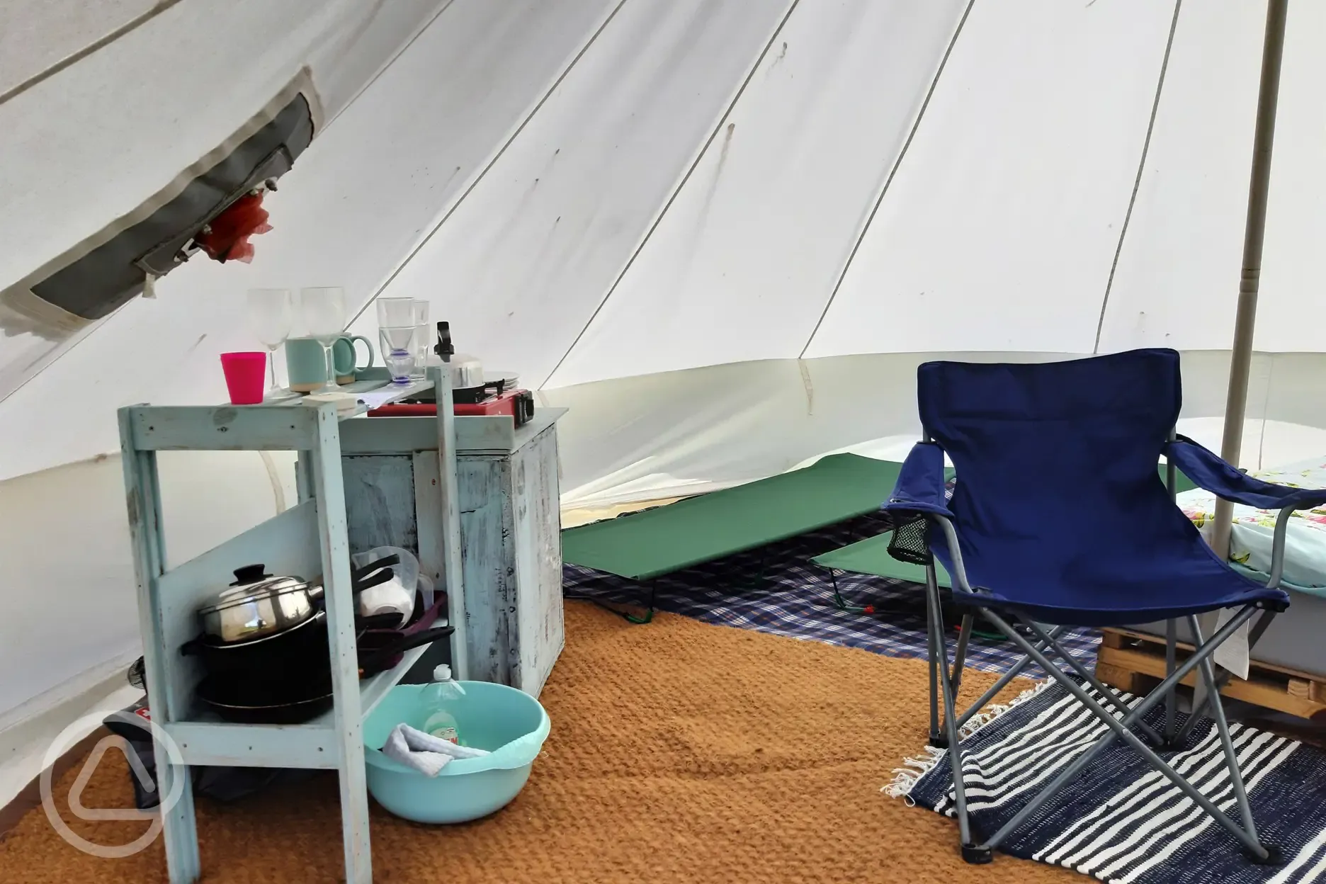 Inside the Bell Tent