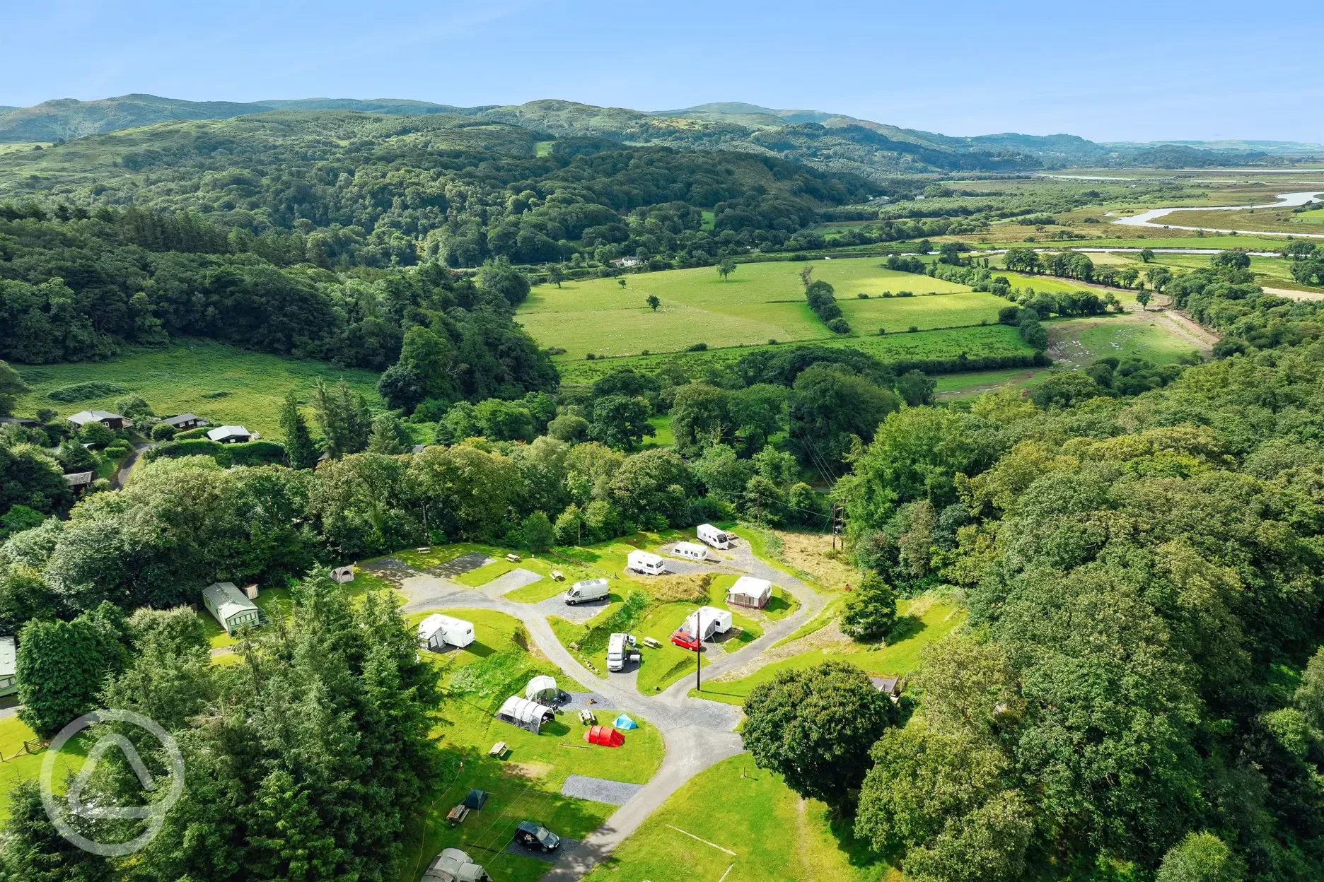 Aerial of the campsite