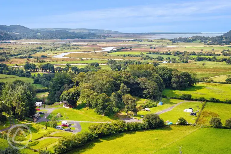 Aerial of the campsite