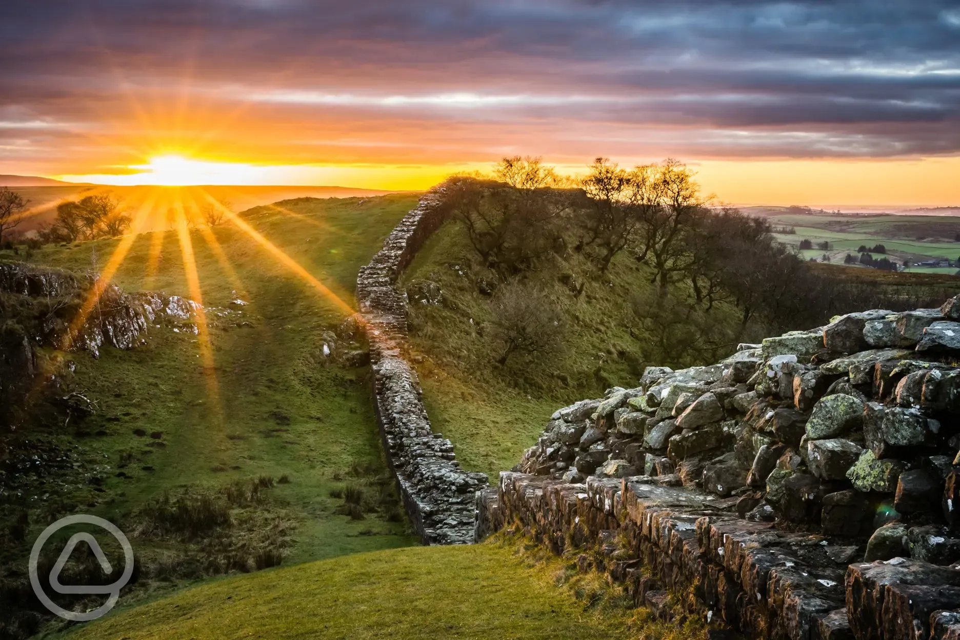 Whin Sill Hadrian's Wall sunset