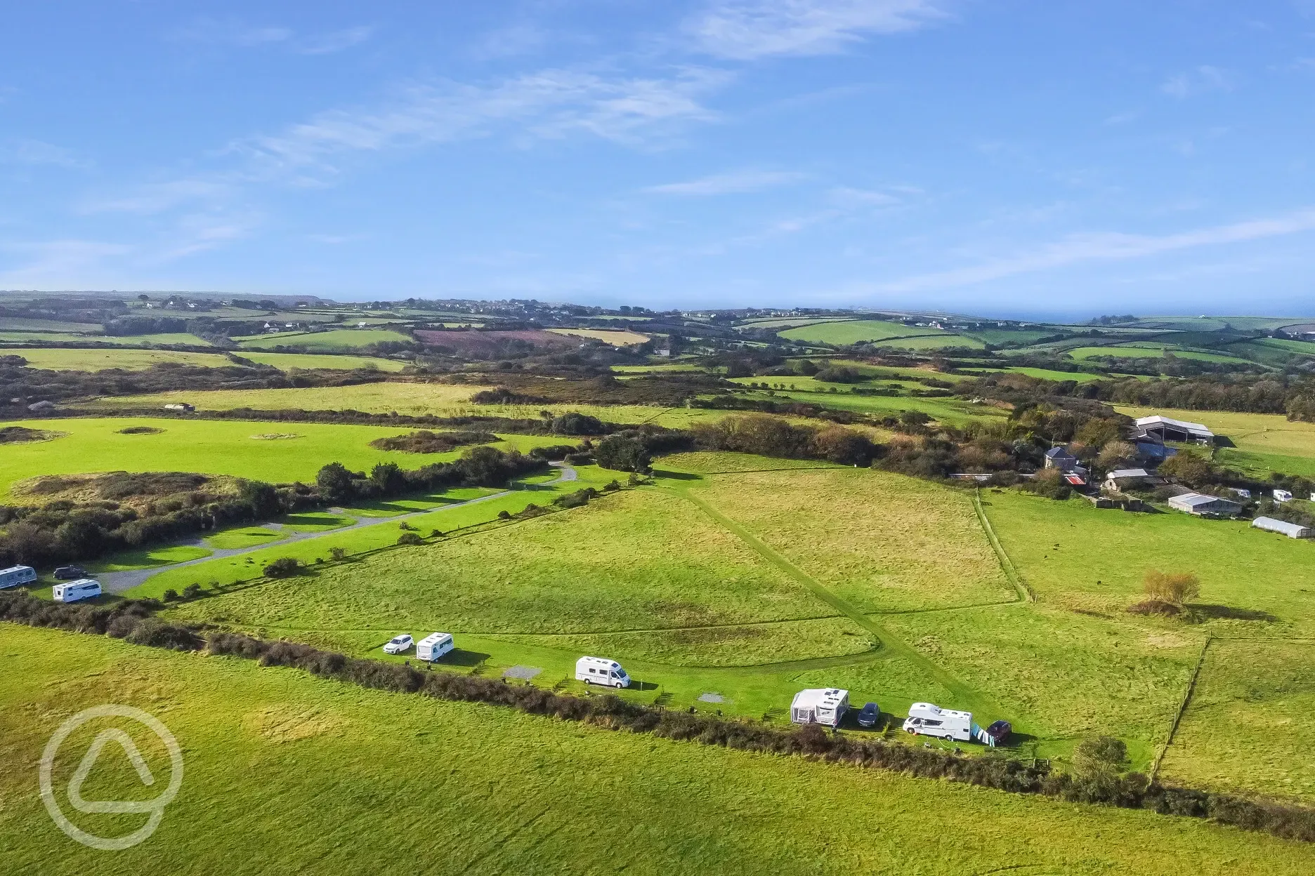 Aerial of the campsite