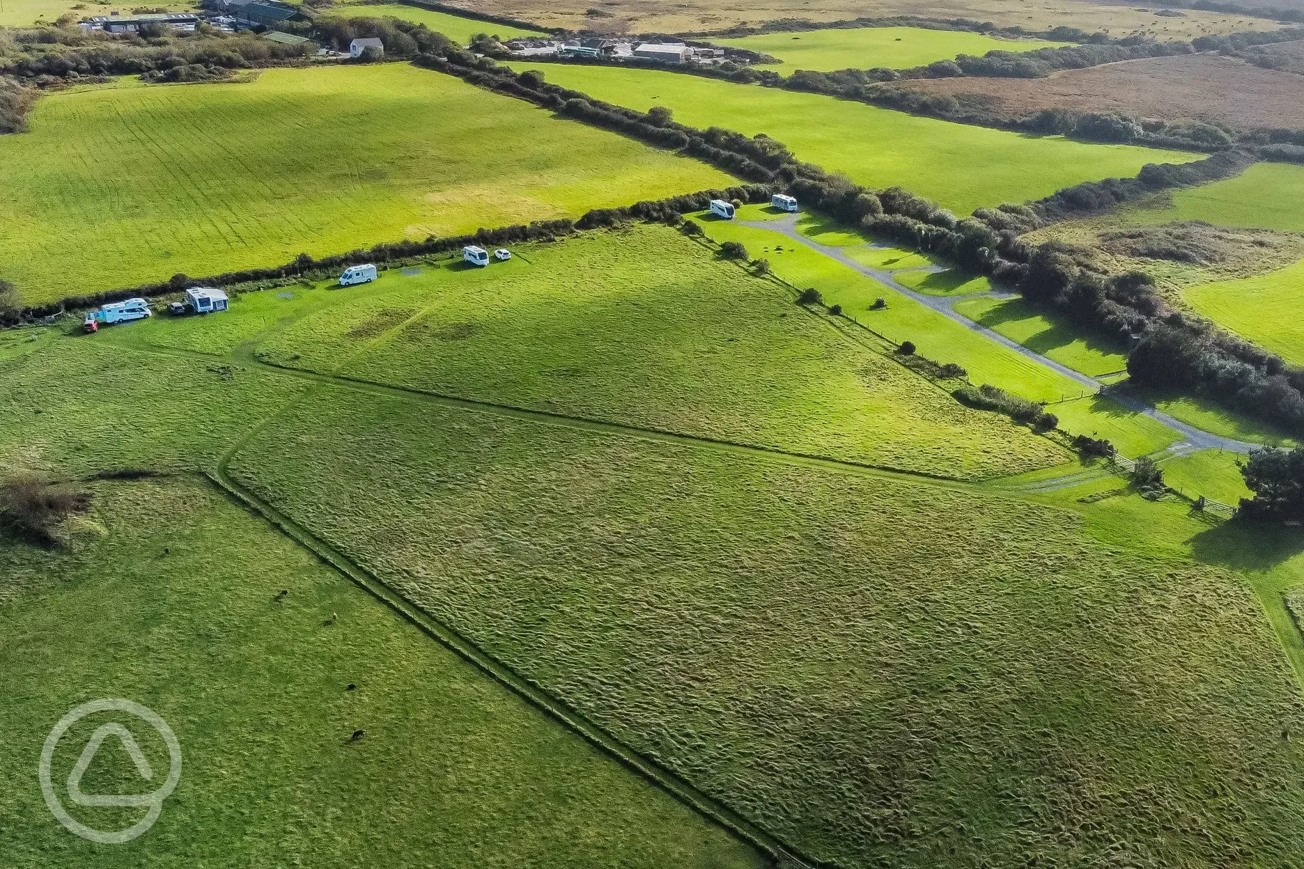 Aerial of the campsite