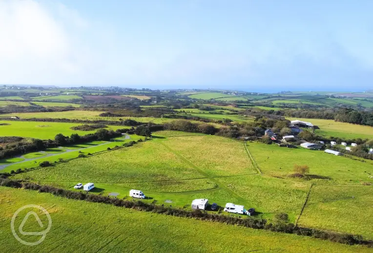 Aerial of Higher Bochym Caravan Motorhome and Camping Site