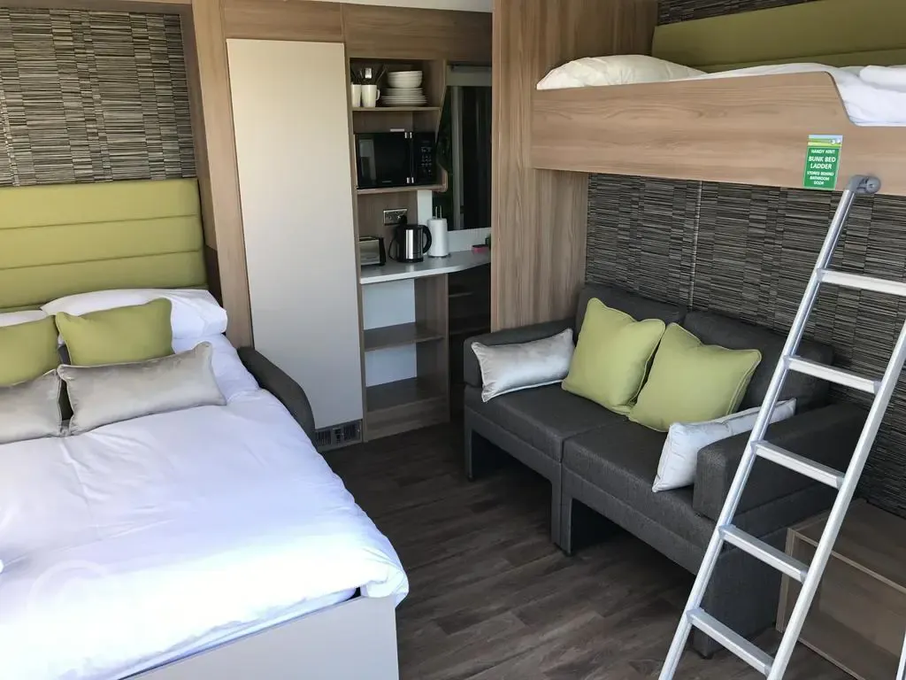 Ensuite family studio pod cabin interior 