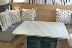 Hill top lodge with a dining area that converts to a double bed