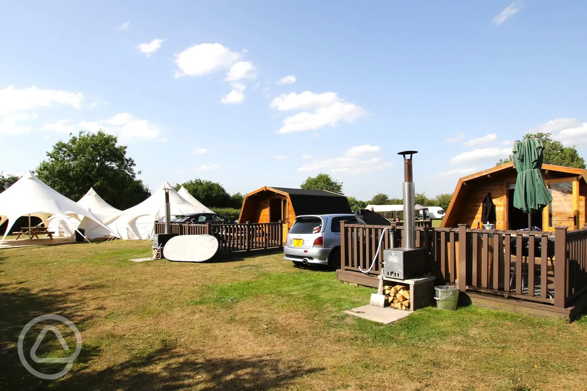 Glamping pods and bell tents