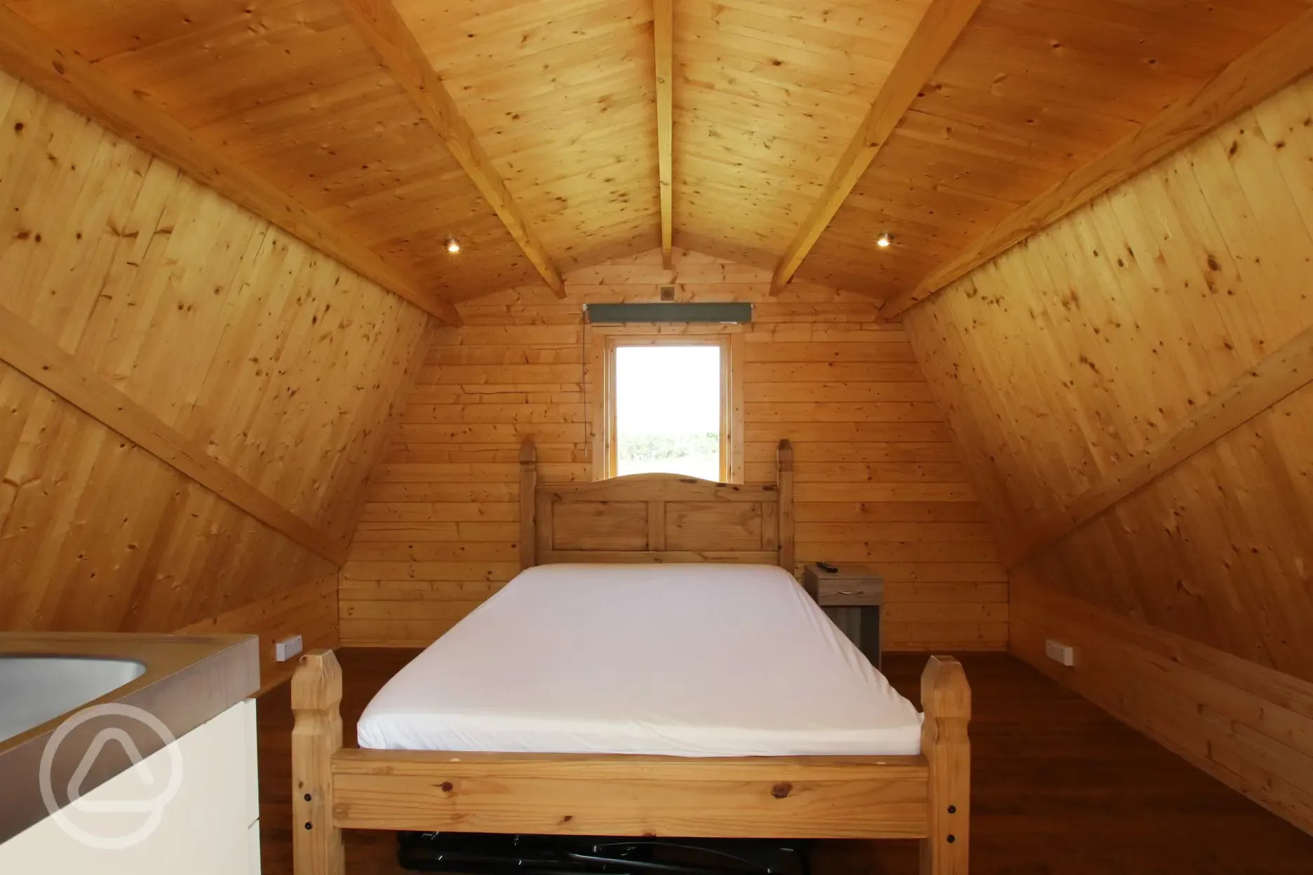 Glamping pod interior