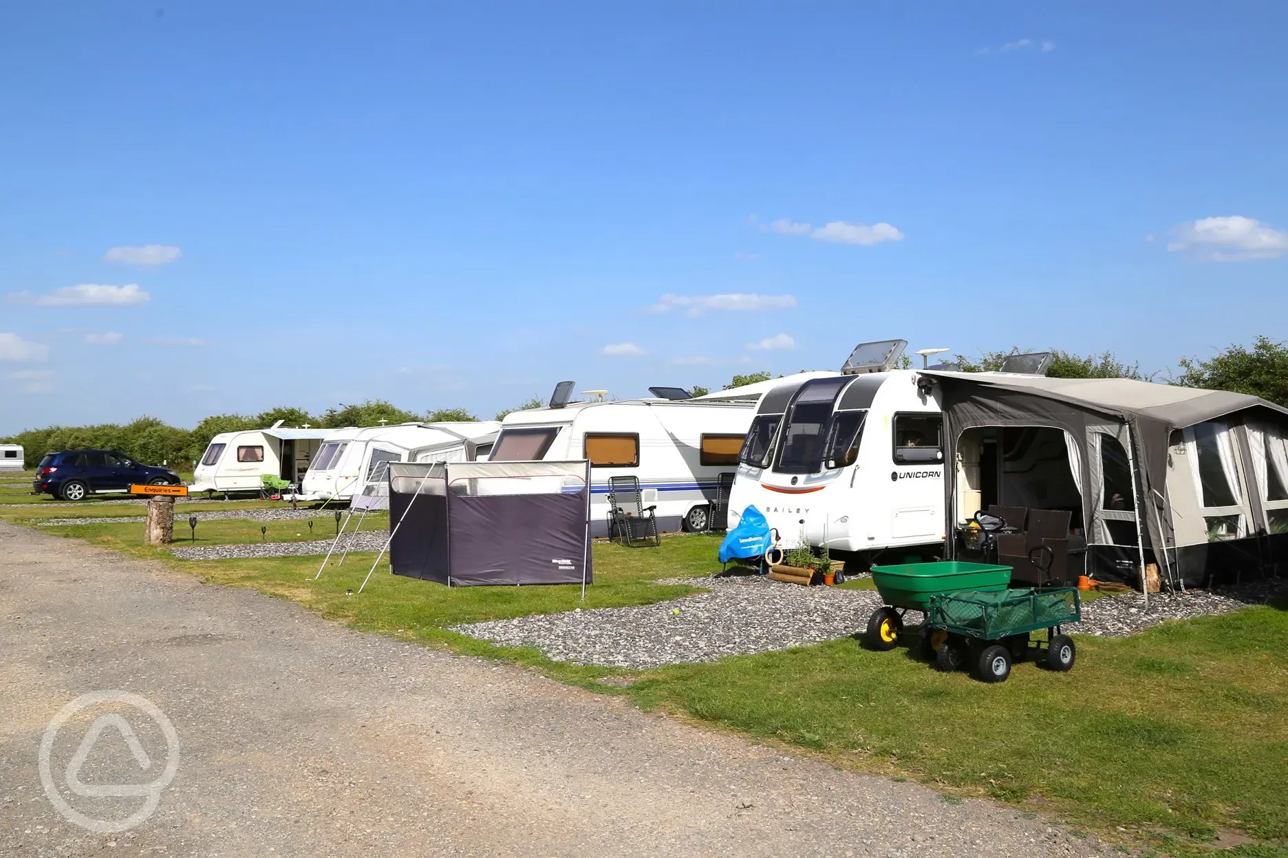 Fully serviced hardstanding pitches