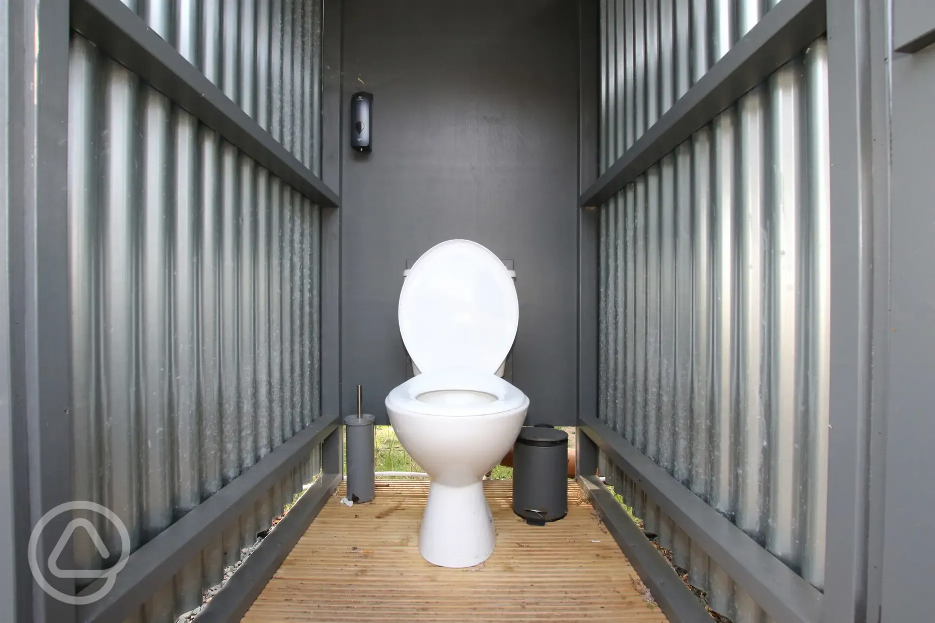 Toilet shack interior