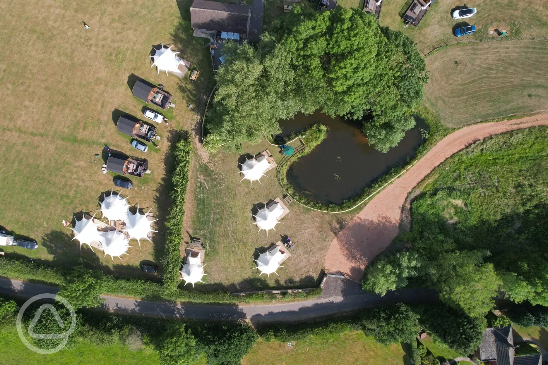 Lotus Belle Tents aerial