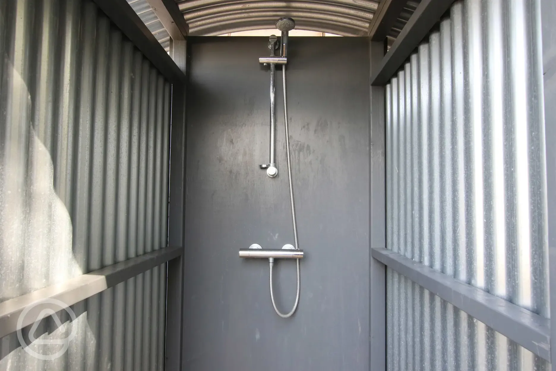Shower shack interior