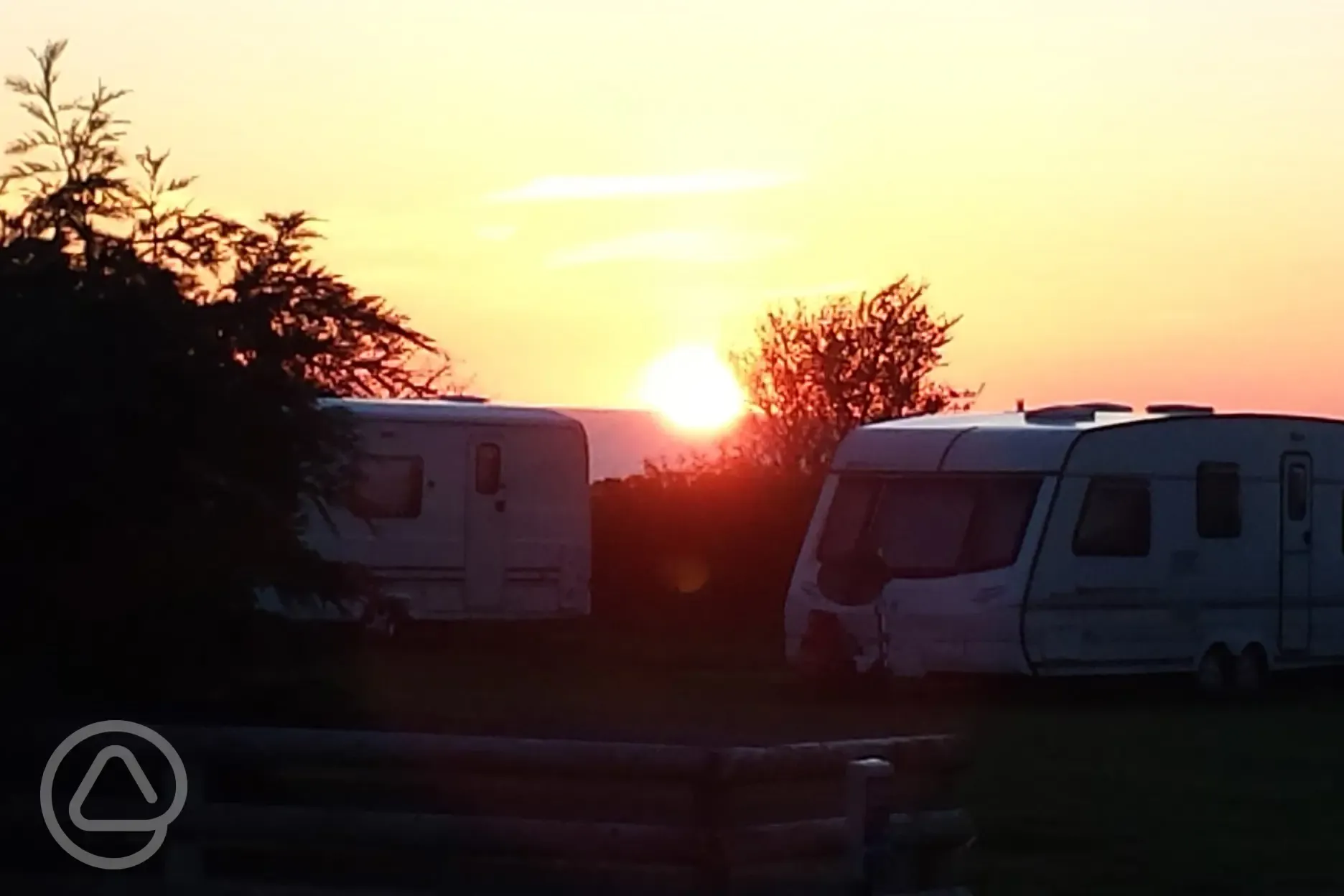 Sunset from caravan site