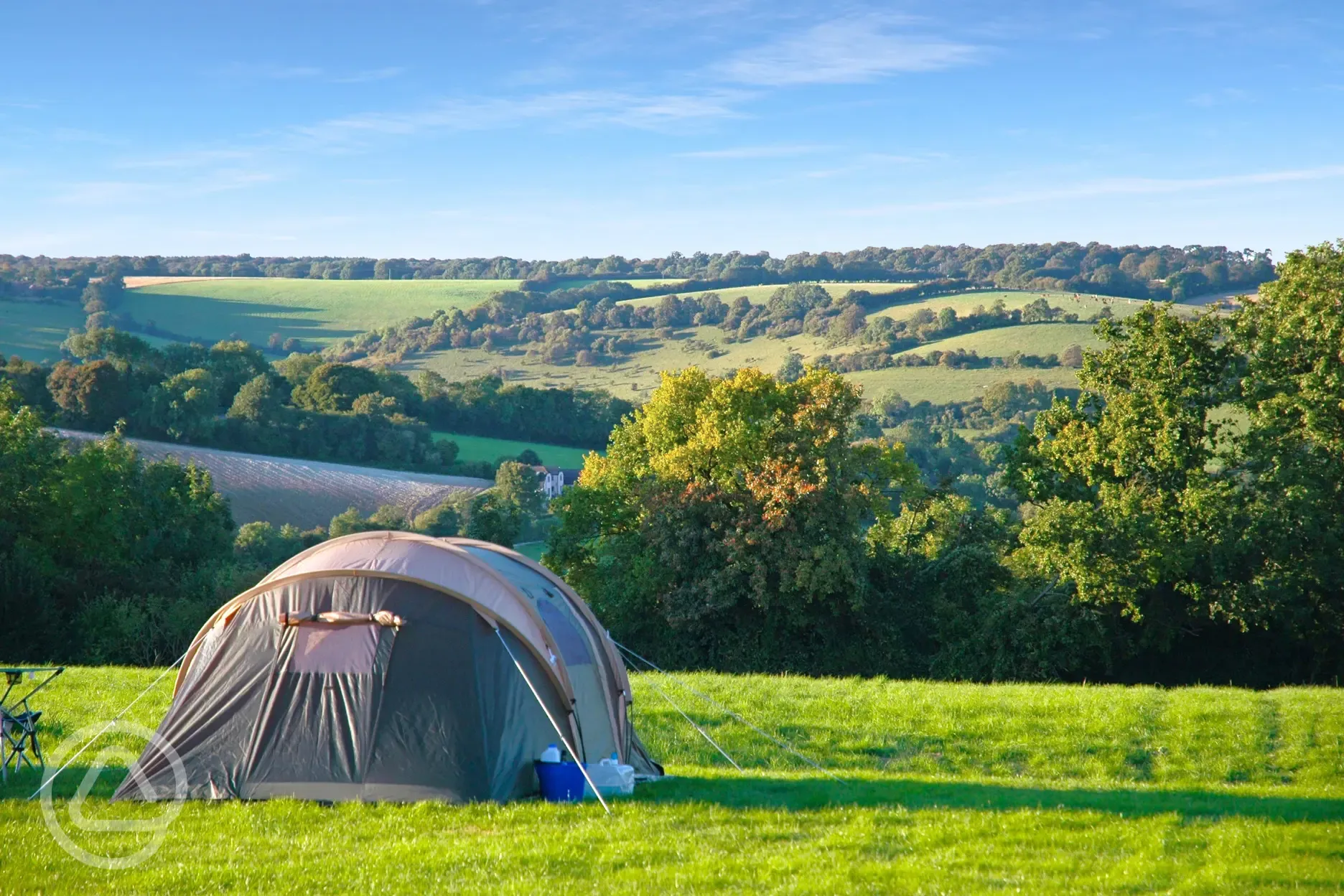 Grass pitches with views of the Chiltern Hills