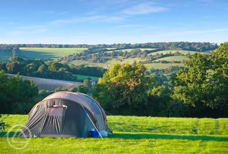 Grass pitches with views of the Chiltern Hills