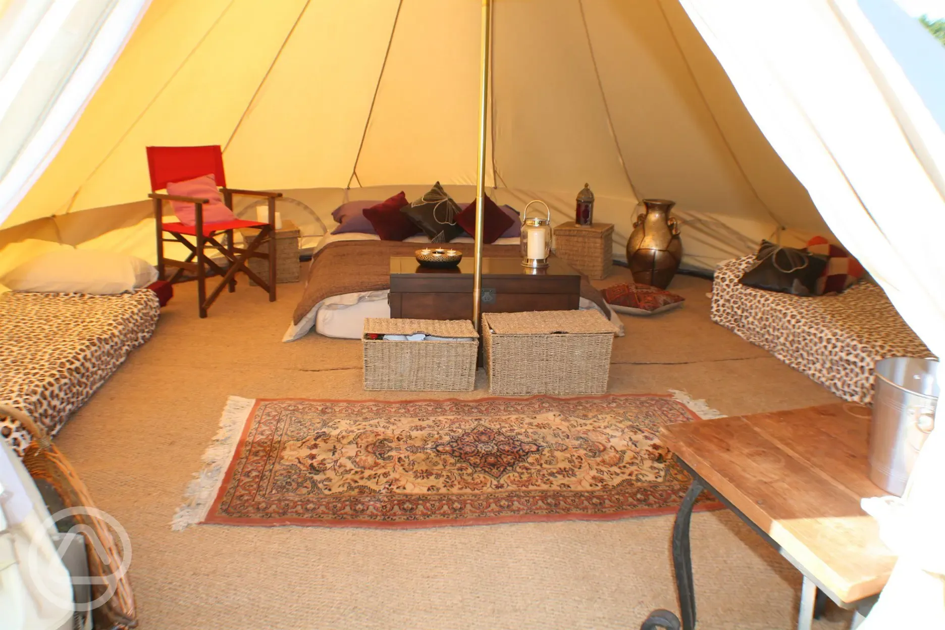 Bell tent interior 