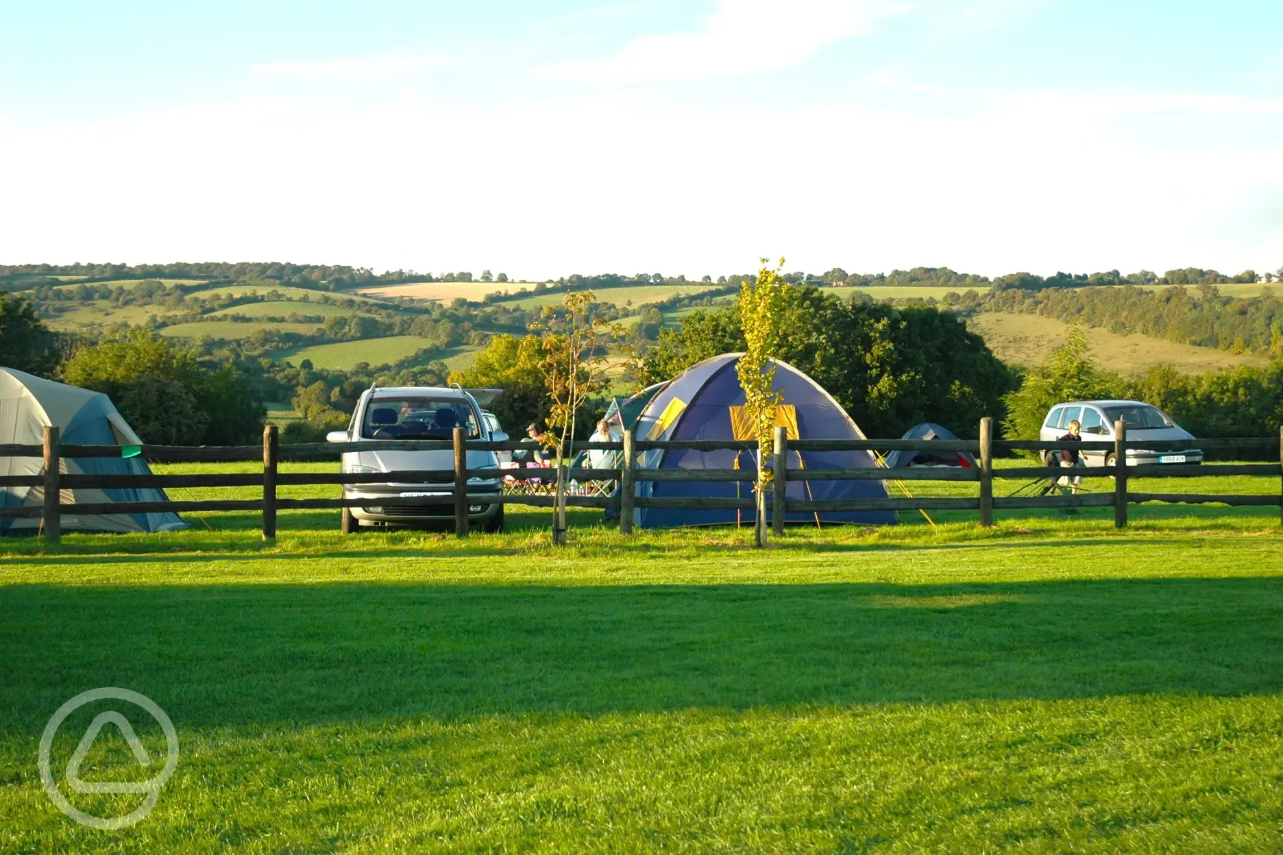 Grass pitches with views of the Chiltern Hills