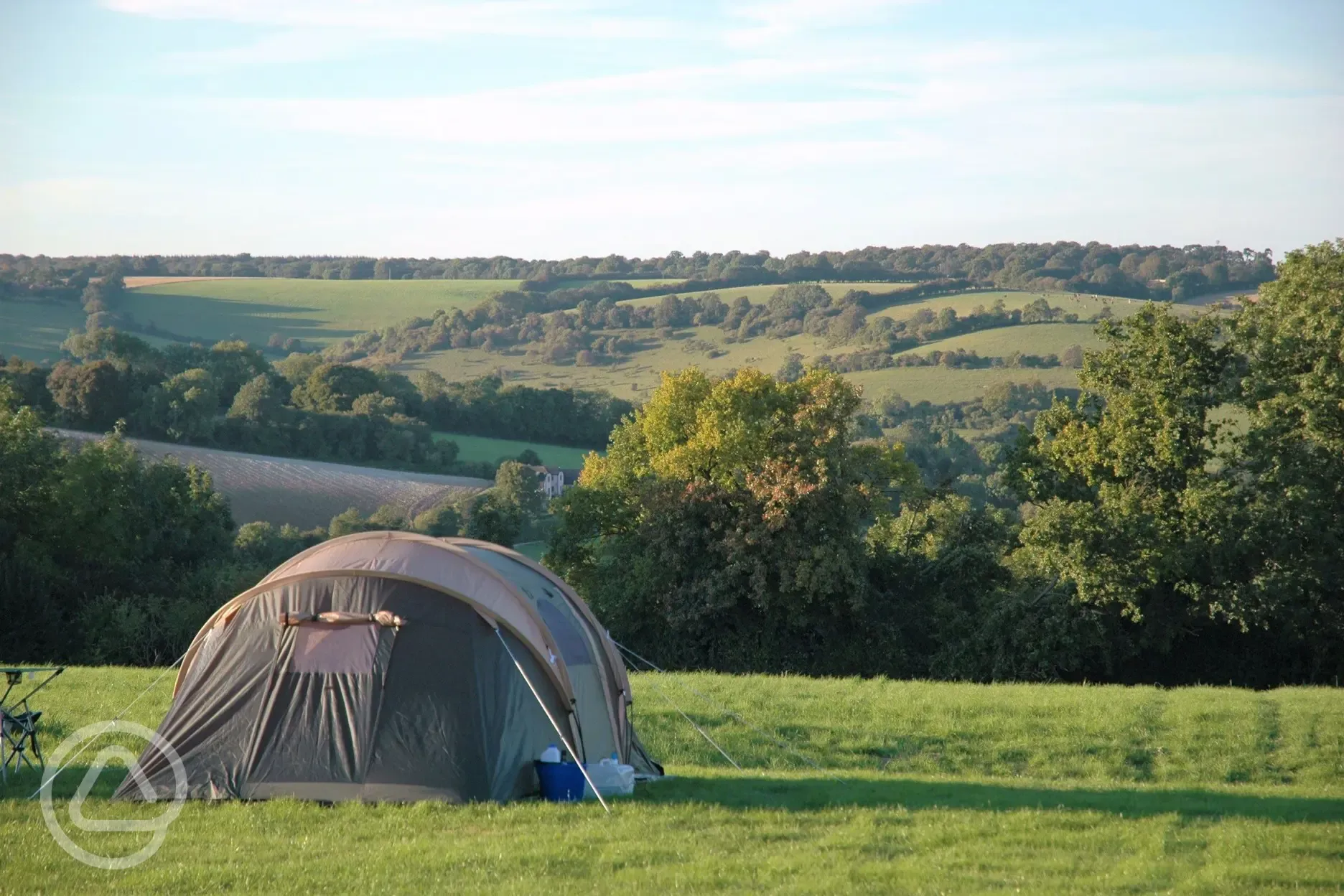 Grass pitches with views of the Chiltern Hills