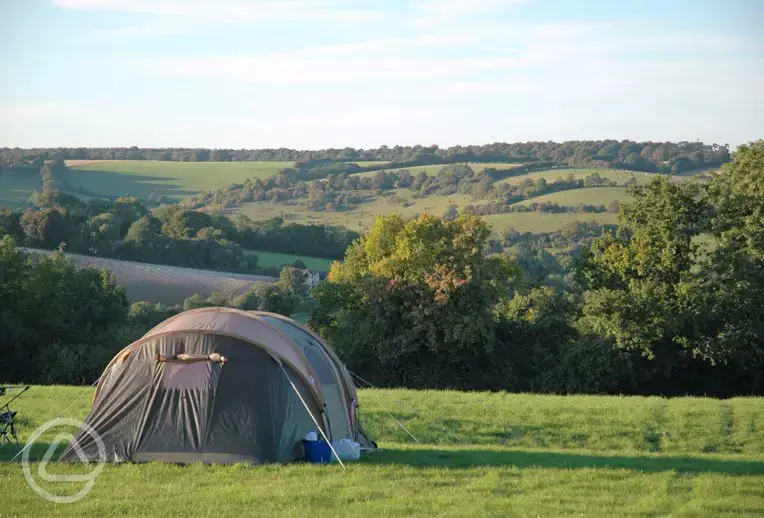 Grass pitches with views of the Chiltern Hills