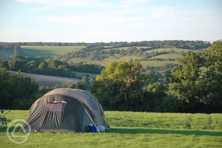 Grass pitches with views of the Chiltern Hills