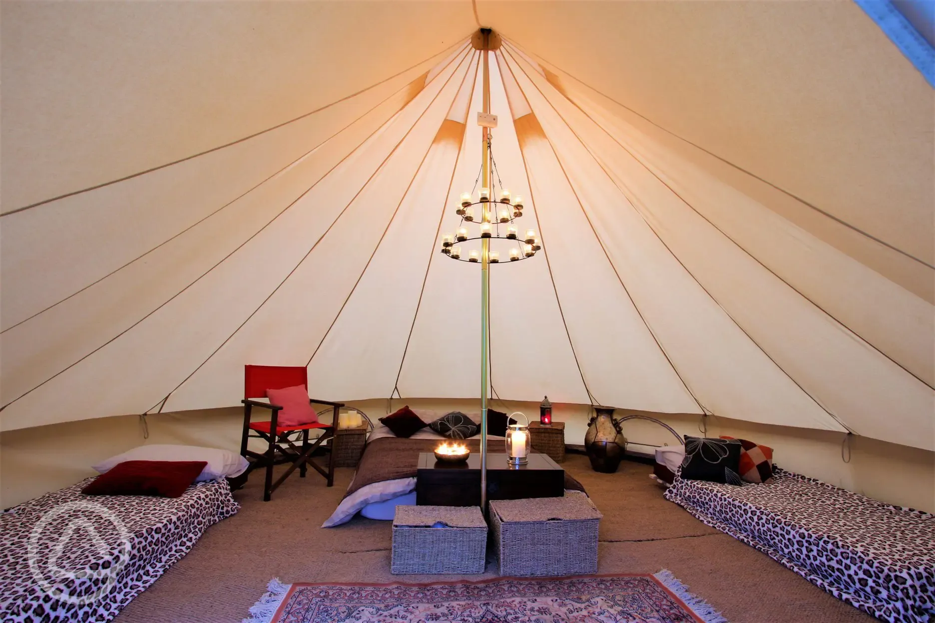 Bell tent interior 