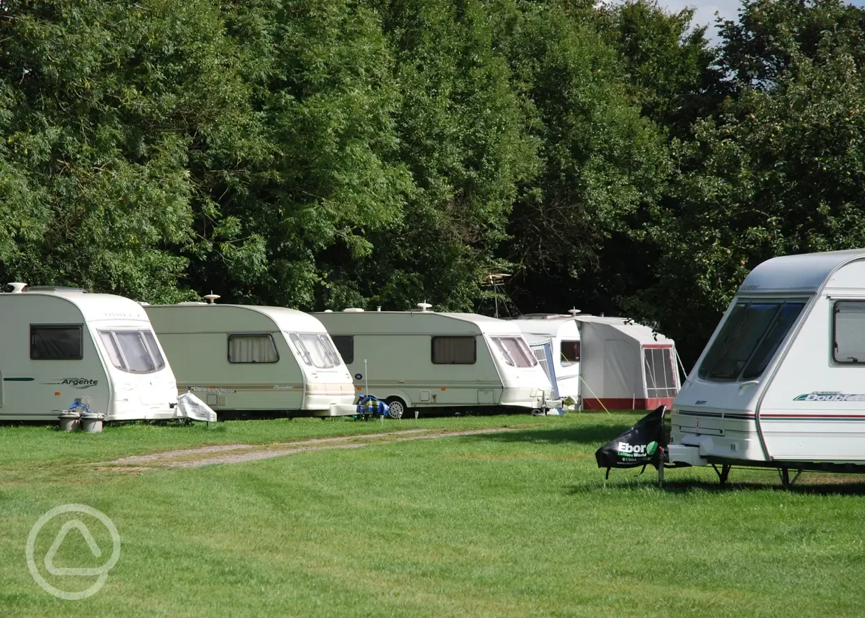Caravan and Campsite is across 2 fields