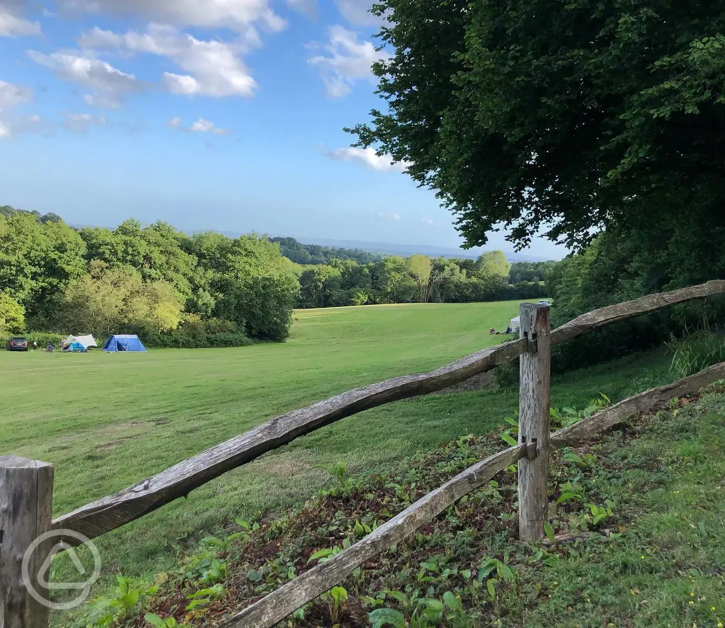 View over the camping field 