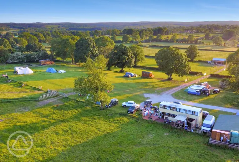 Overview of Ivy Bank Staycation and surrounding fields